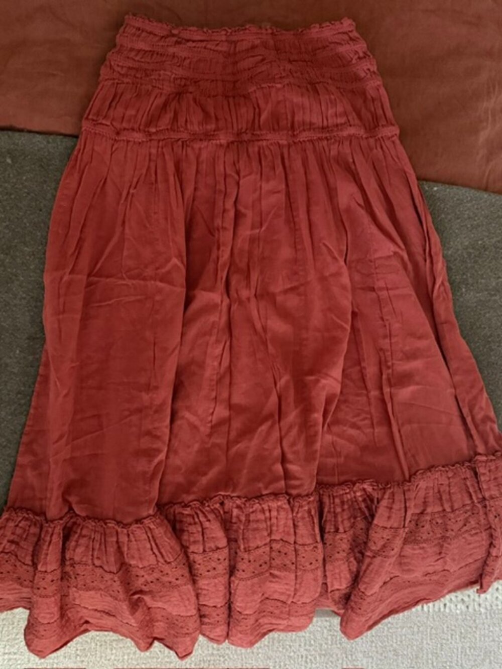 FP One Maxi Skirt-Burnt Red